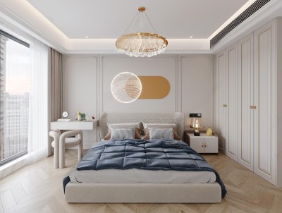 法式卧室3D模型下载